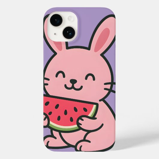 Schattigee Bunny Eten Wortel Telefoonhoesje | Kawa Case-Mate iPhone Case (Achterkant)