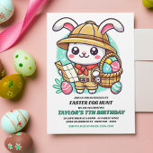 Schattigee Bunny Explorer Easter Egg Hunt Verjaard Kaart