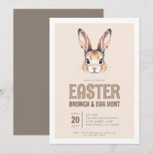 Schattigee Bunny Face Paasbrunch en Egg Hunt