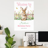 Schattigee Bunny Garden *ALLEEN Poster met welkoms (Thuiskantoor)