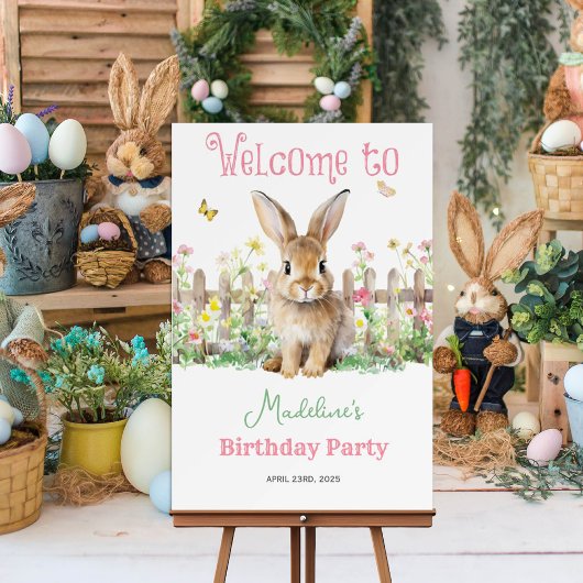Schattigee Bunny Garden *ALLEEN Poster met welkoms