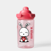 Schattigee Bunny Gepersonaliseerde Waterfles voor (Achterkant)
