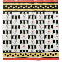 Schattigee Bunny Gezichten En Polka Dots Douchegor