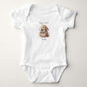 Schattigee Bunny Happy Easter Baby Bodysuit (Voorkant)