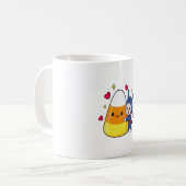 Schattigee Bunny Hugging Candy Corn Koffiemok (Voorkant links)