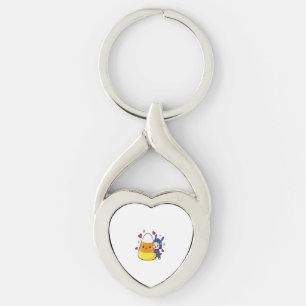 Schattigee Bunny Hugging Candy Corn Sleutelhanger