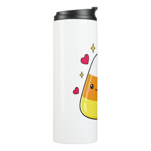 Schattigee Bunny Hugging Candy Corn Thermosbeker (Gedraaid links)