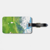 Schattigee Bunny in Mountain Uitzicht Personaliser Bagagelabel (Achterkant horizontaal)