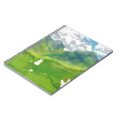 Schattigee Bunny in Mountain Uitzicht Spiral Notit Notitieboek (Linkerzijde)