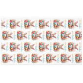 Schattigee Bunny Kleurrijke Eieren Bloemen Happy E Tafelkleed (Voorkant (Horizontaal))