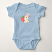 SCHATTIGEE BUNNY Knuffelen een Strawberry baby bod Romper (Voorkant)