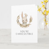 Schattigee Bunny Love Je bent Earresistible Kaart (Gele Bloem)