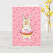 Schattigee Bunny Love kaart Ik weet niet wat ik zo (Gele Bloem)