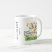 Schattigee Bunny met aangepaste tekst Koffiemok (Voorkant rechts)