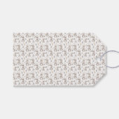 Schattigee Bunny Neutral Grey Baby's Cadeaulabel (Voorkant (Horizontaal))
