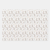 Schattigee Bunny Neutral Grey Baby's Inpakpapier Vel (Voorkant 2)