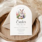 Schattigee Bunny Paasbrunch en Egg Hunt Arch Kaart