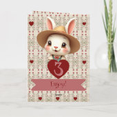 Schattigee Bunny Paper Verjaardag Kaart (Achterkant)