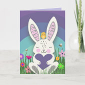 Schattigee Bunny Pasen Groet Paas Kaart (Voorkant)