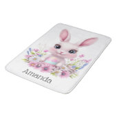 Schattigee Bunny Pink Flowers met Paasei Badmat (Gekanteld)