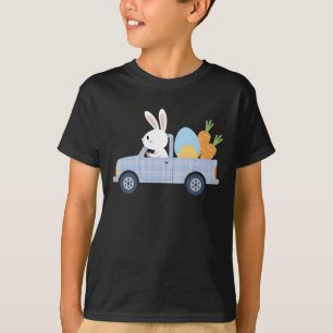 Schattigee Bunny Plaid Truck Peuter Boy Wortel T-shirt