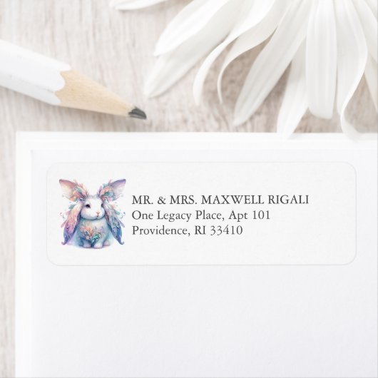 Schattigee Bunny Return Adres Envelop Labels (Insitu)