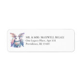 Schattigee Bunny Return Adres Envelop Labels (Voorkant)