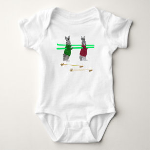 Schattigee Bunny Ski Illustratie Romper