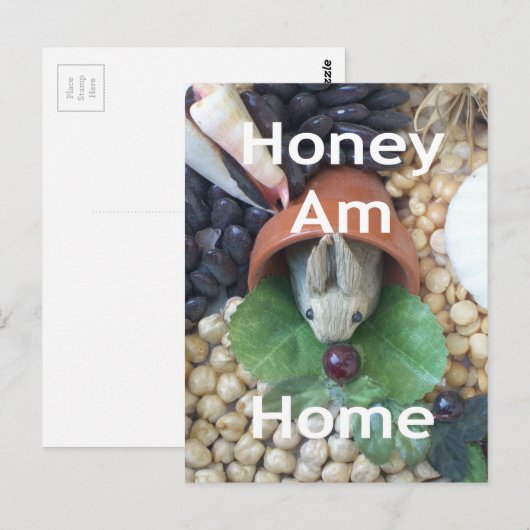 Schattigee Bunny Snacking Briefkaart (Voorkant / Achterkant)