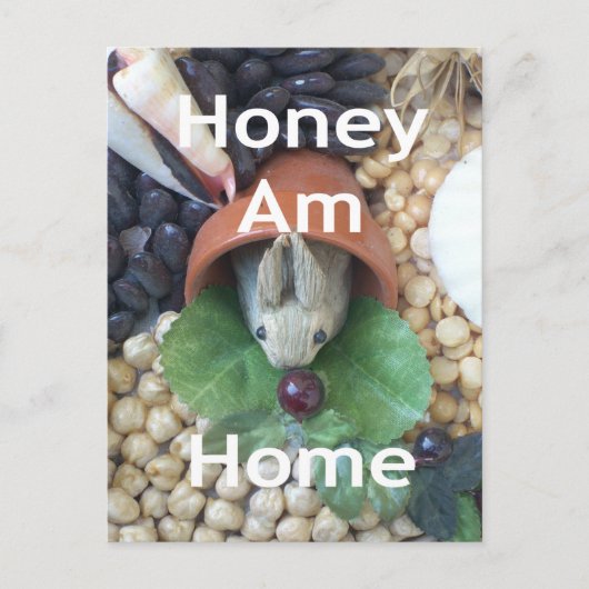 Schattigee Bunny Snacking Briefkaart (Voorkant)