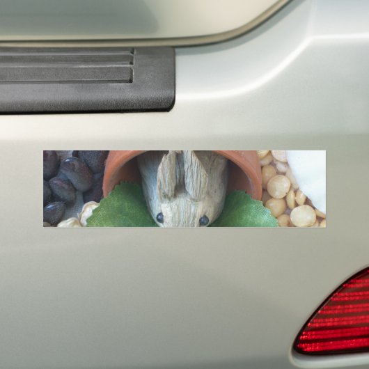 Schattigee Bunny Snacking Bumpersticker (Op auto)