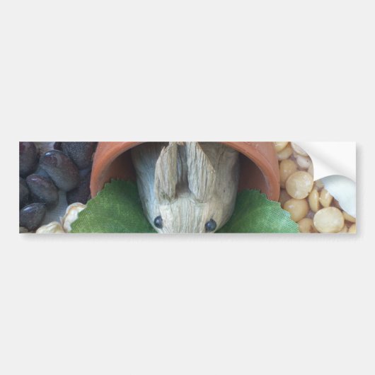 Schattigee Bunny Snacking Bumpersticker (Voorkant)