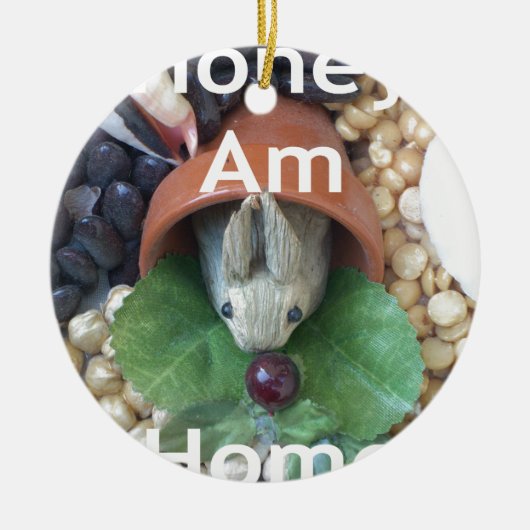 Schattigee Bunny Snacking Keramisch Ornament (Voorkant)