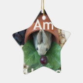 Schattigee Bunny Snacking Keramisch Ornament (Rechts)