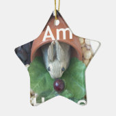 Schattigee Bunny Snacking Keramisch Ornament (Links)