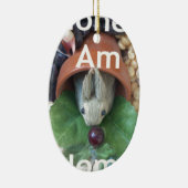 Schattigee Bunny Snacking Keramisch Ornament (Rechts)