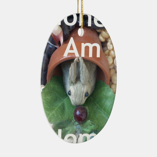 Schattigee Bunny Snacking Keramisch Ornament (Rechts)