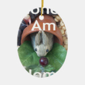 Schattigee Bunny Snacking Keramisch Ornament (Voorkant)