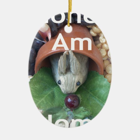 Schattigee Bunny Snacking Keramisch Ornament (Voorkant)