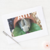 Schattigee Bunny Snacking Rechthoekige Sticker (Envelop)