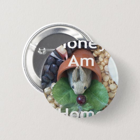 Schattigee Bunny Snacking Ronde Button 5,7 Cm (Voorkant /achterkant)