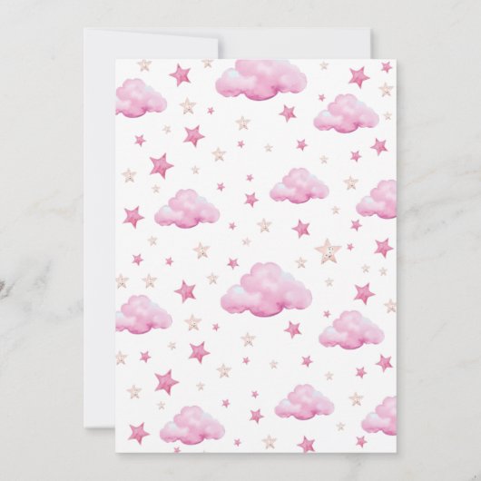 Schattigee Bunny & Star Baby Meisje Islamitische A Kaart (Achterkant)