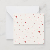 Schattigee Bunny Valentijnsdag Kaart voor kinderen Notitiekaartje (Achterkant)