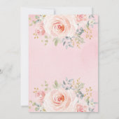 Schattigee Bunny Verjaardag Blush Pink Rose Rabbit Kaart (Achterkant)