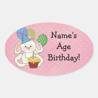 Schattigee Bunny Verjaardag Stickers