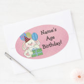 Schattigee Bunny Verjaardag Stickers (Envelop)