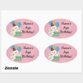 Schattigee Bunny Verjaardag Stickers (Vel)