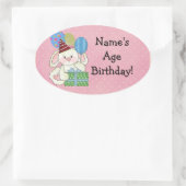 Schattigee Bunny Verjaardag Stickers (Tas)