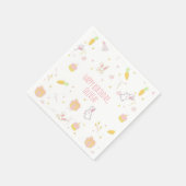 Schattigee Bunny Verjaardagsfeest servetten Hop Tw (Hoek)