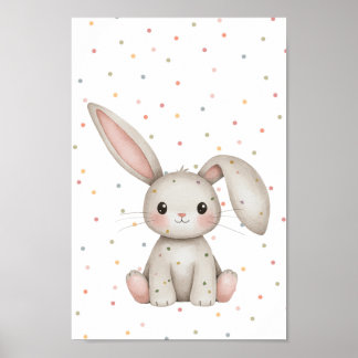 Schattigee Bunny Woodland Baby Animals Nursery Pos Poster